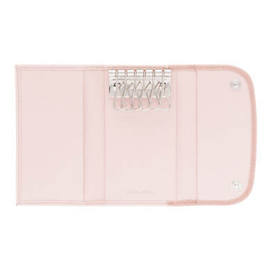 MIU MIU 2017新作 ミュウミュウスーパーコピー 財布 MADRAS FIOCCOバイカラ-リボン付６連キーケース5PG222 2E8R F0JW1